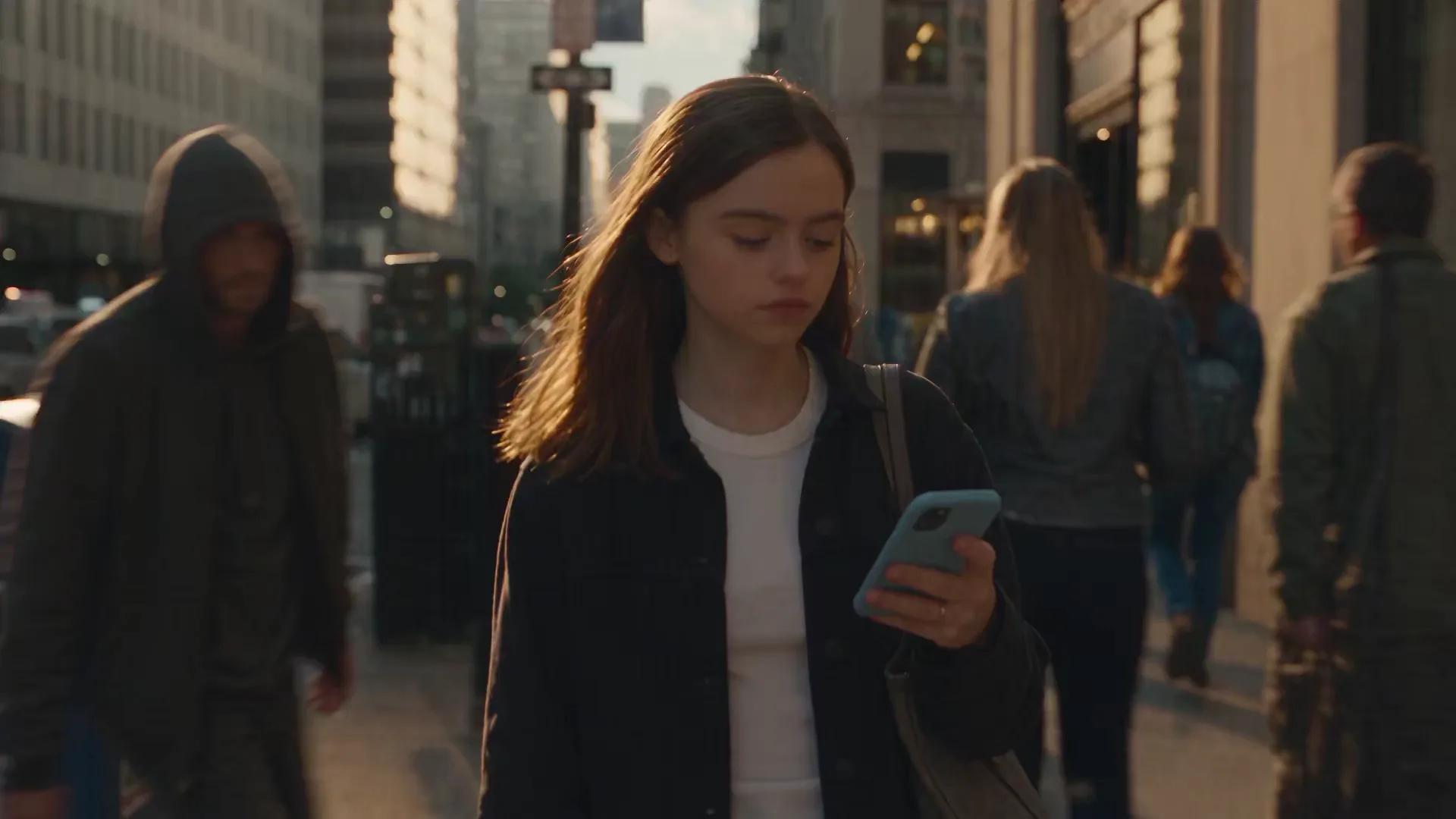 Cinematic Time-Freeze Thriller on a City Street - Video prompt preview
