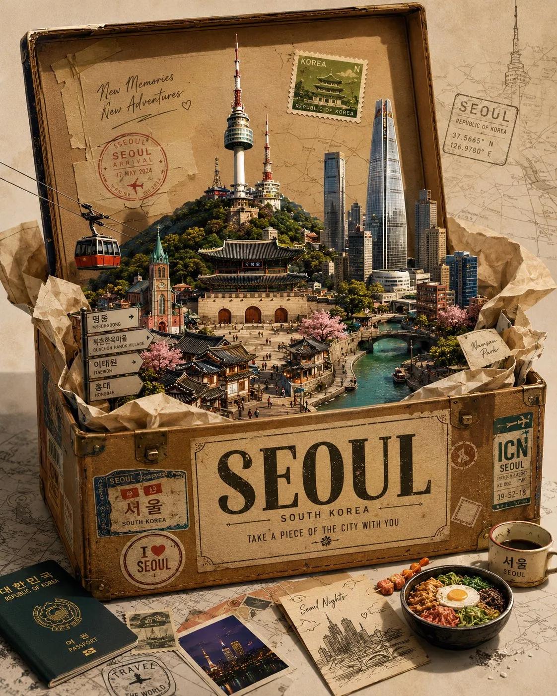 Vintage Travel Poster: Unpacking the City - Image prompt preview
