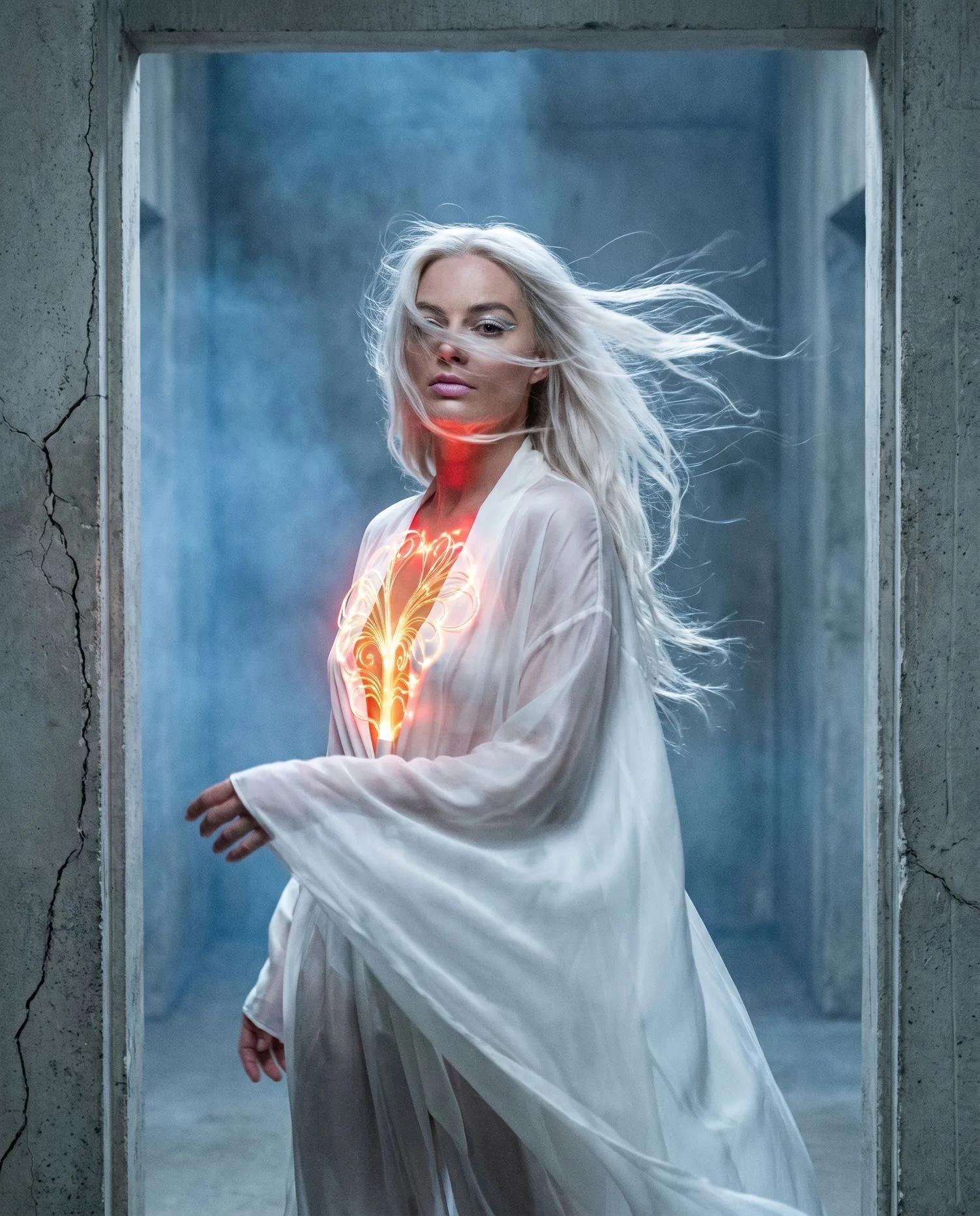 Bioluminescent Whispers Amidst Frozen Chaos - Image prompt preview