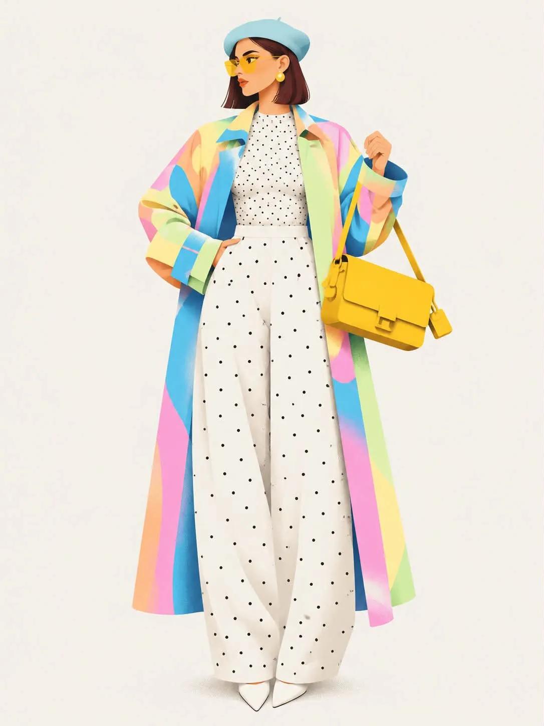 Editorial 3D Paper-Cut Fashion Illustration - Image prompt preview
