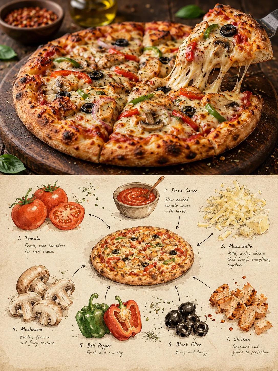 Travel-Food Editorial Poster - Image prompt preview