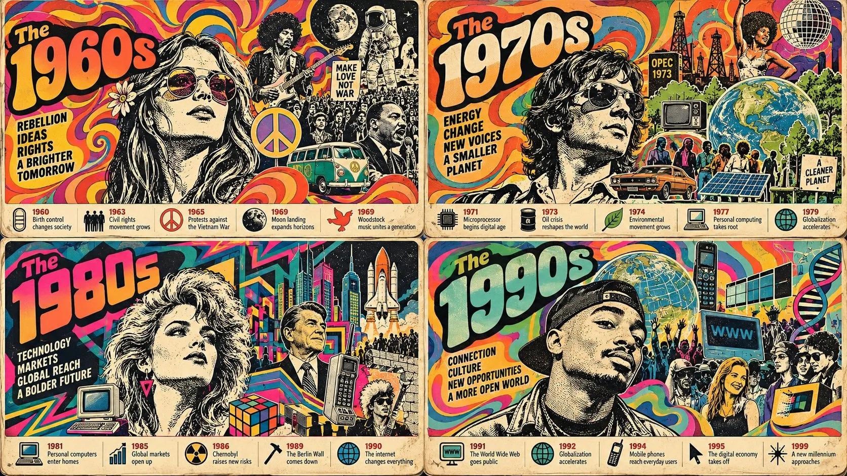 Psychedelic Pop Mashup Poster - Image prompt preview