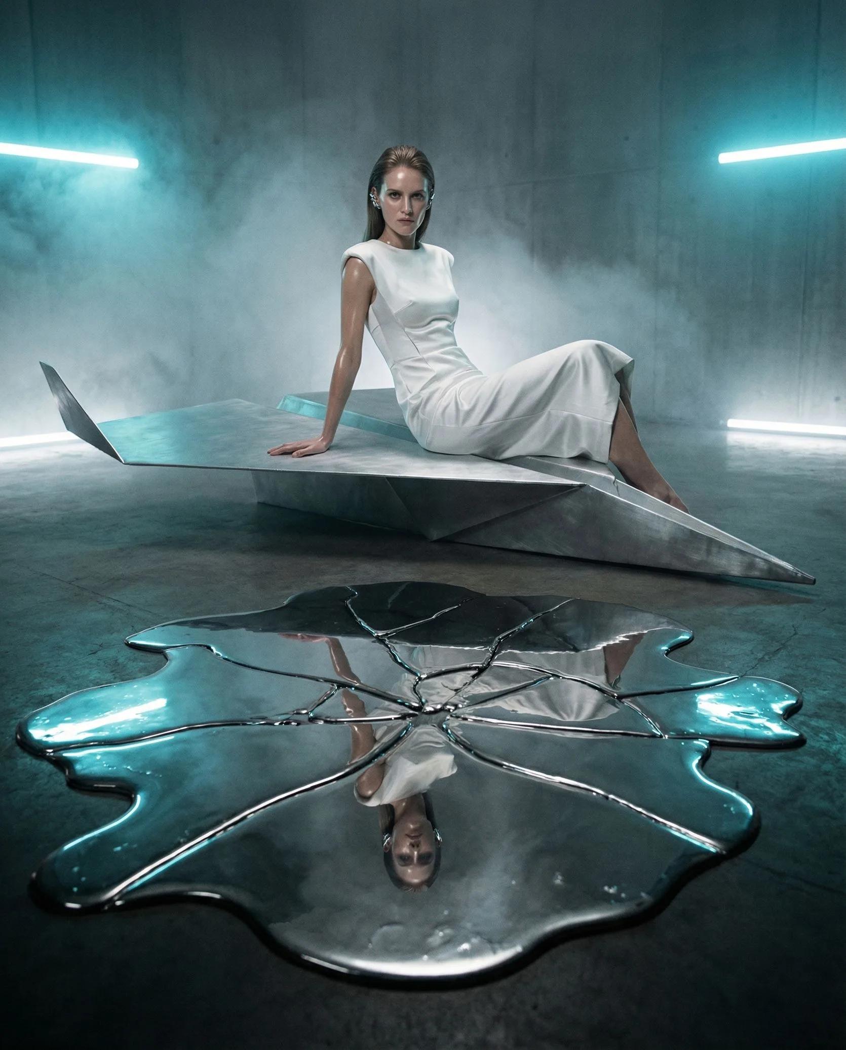 Origami Dreams Reflected in Broken Cyber Mirrors - Image prompt preview