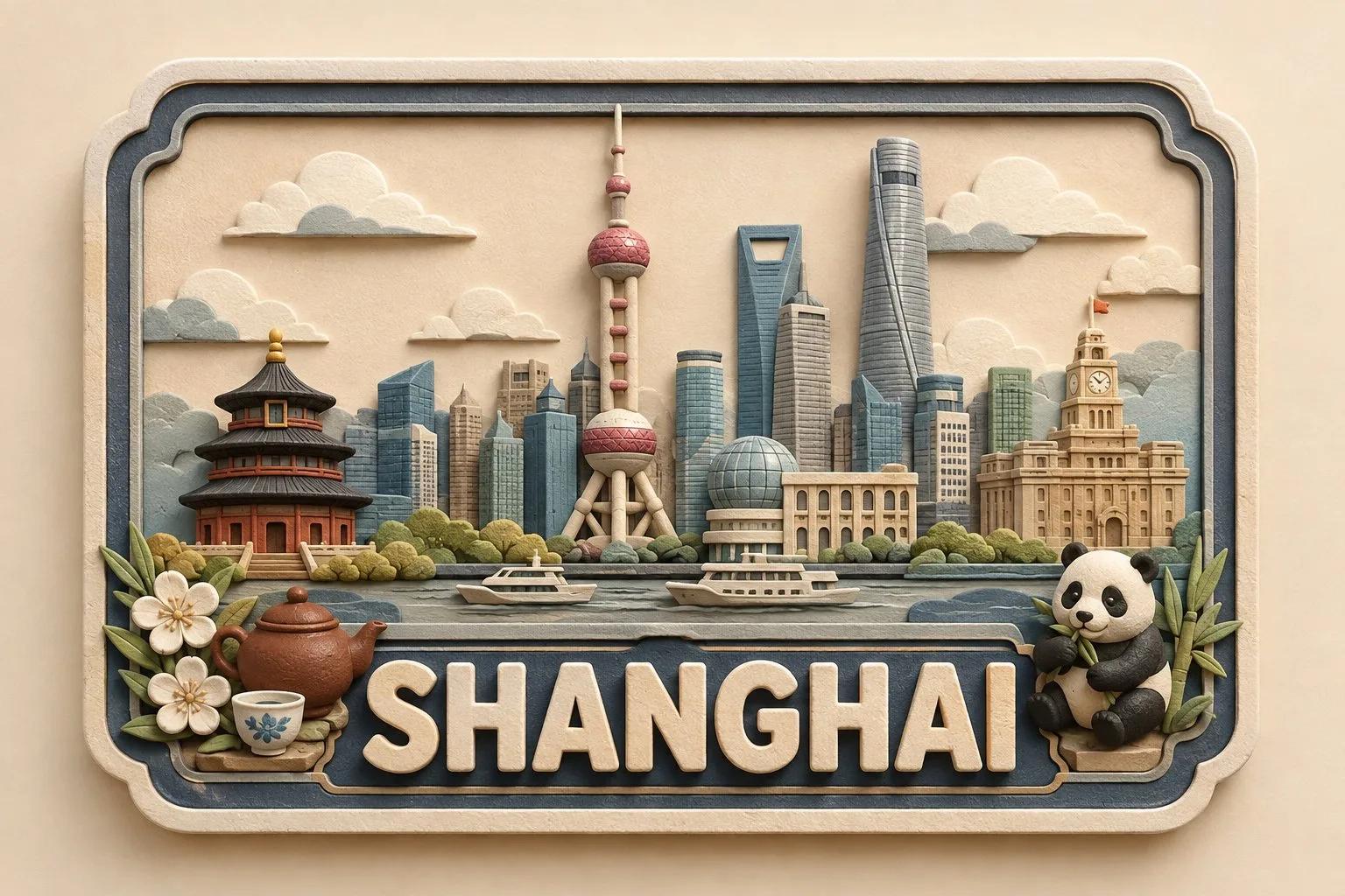 Handcrafted 3D Paper-and-Clay Destination Plaque - Image prompt preview