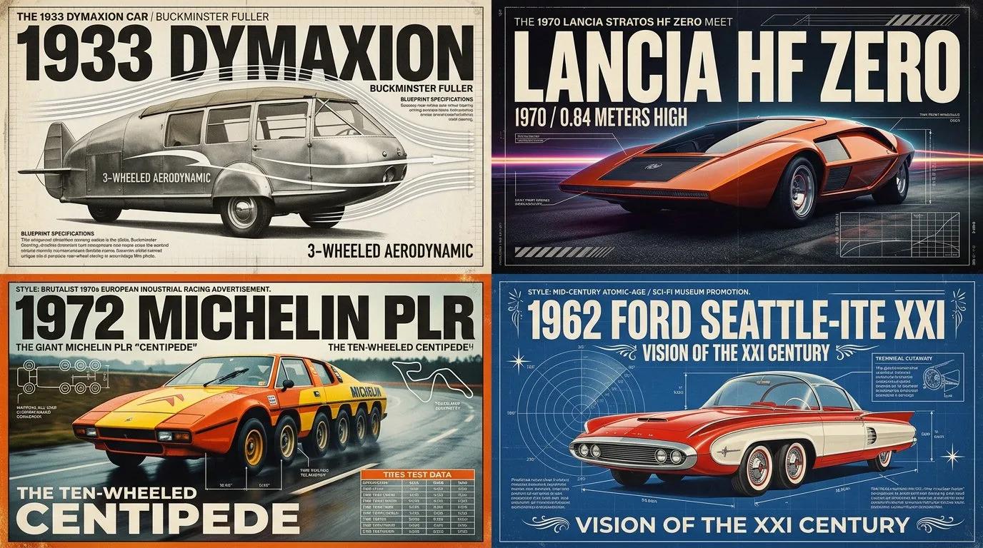 Classic Car Multi-Panel Automotive Campaign Sheet - Image prompt preview