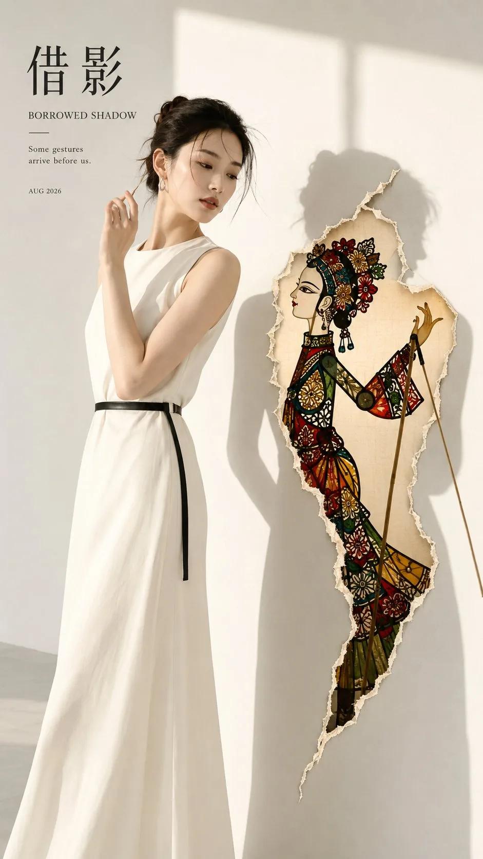 Torn Paper Editorial Poster — Two Visual Worlds Colliding - Image prompt preview