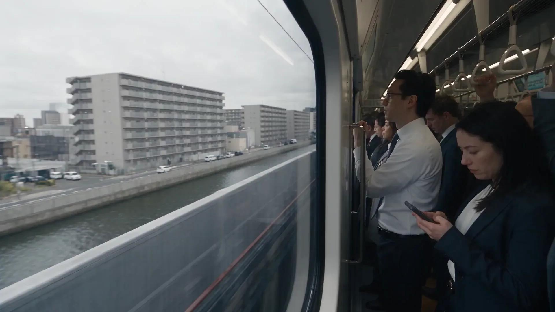 Commute to Hell: A Continuous Smartphone Descent - Video prompt preview