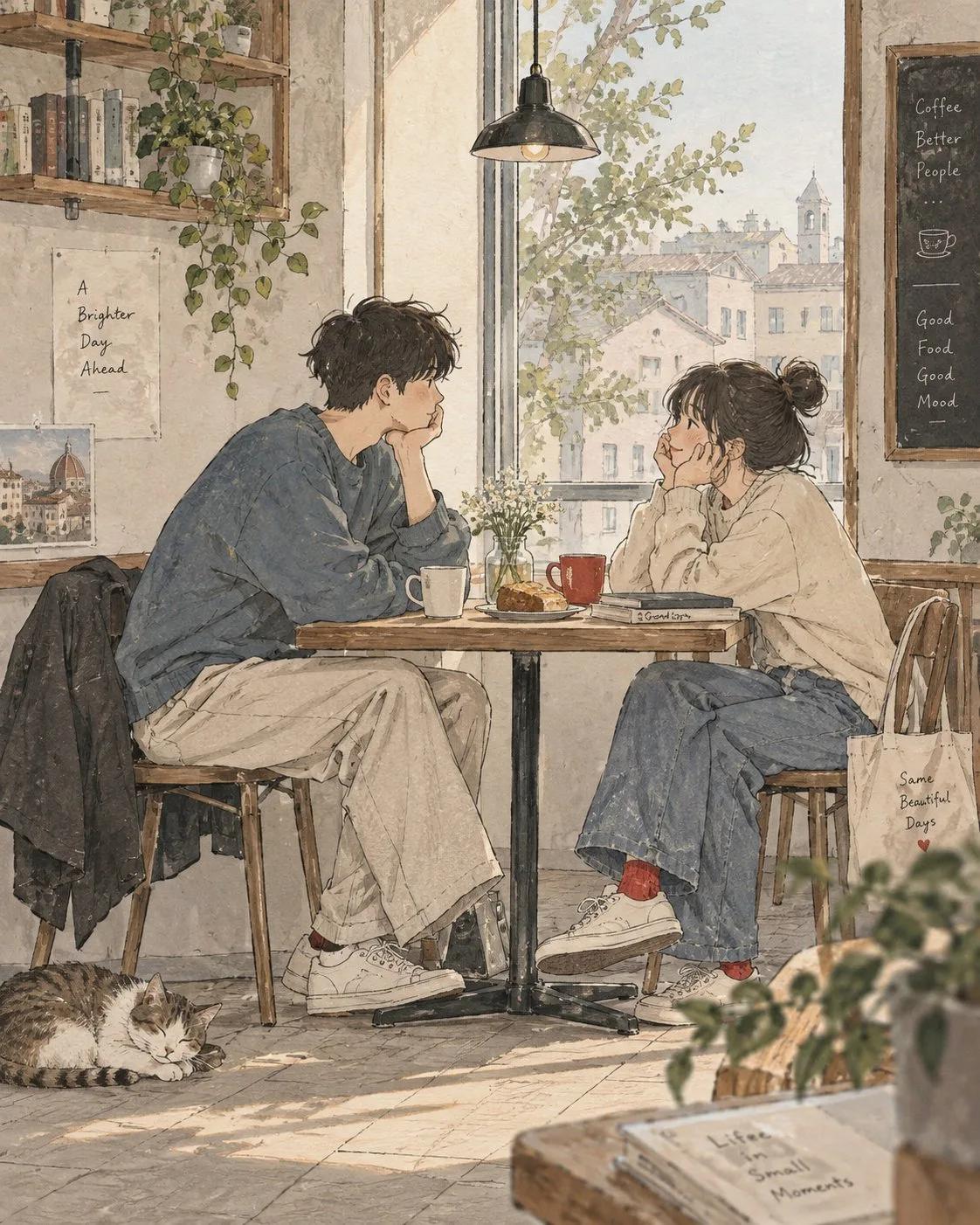 Quiet Japanese Slice-of-Life Illustration - Image prompt preview