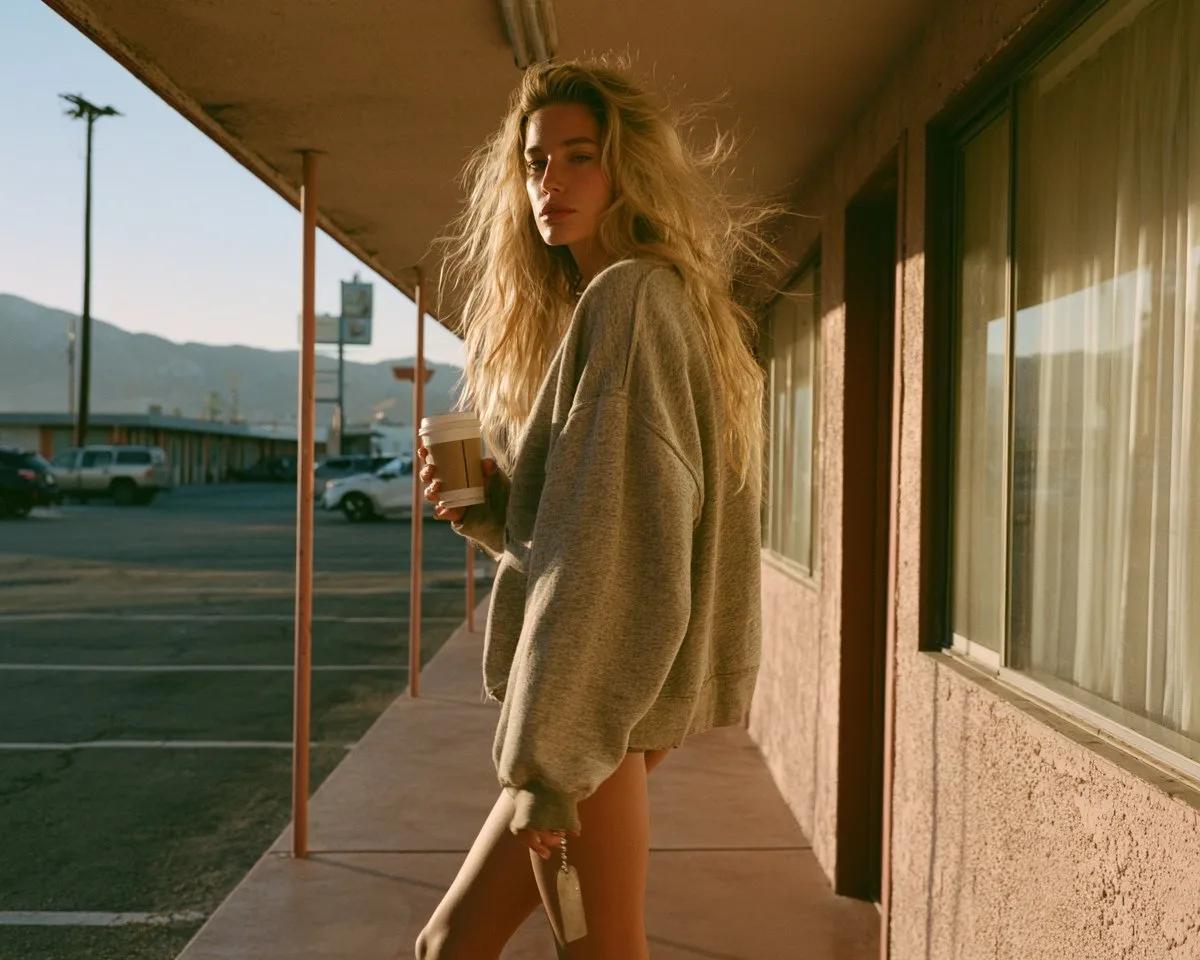 Disposable Camera Motel Morning - Image prompt preview