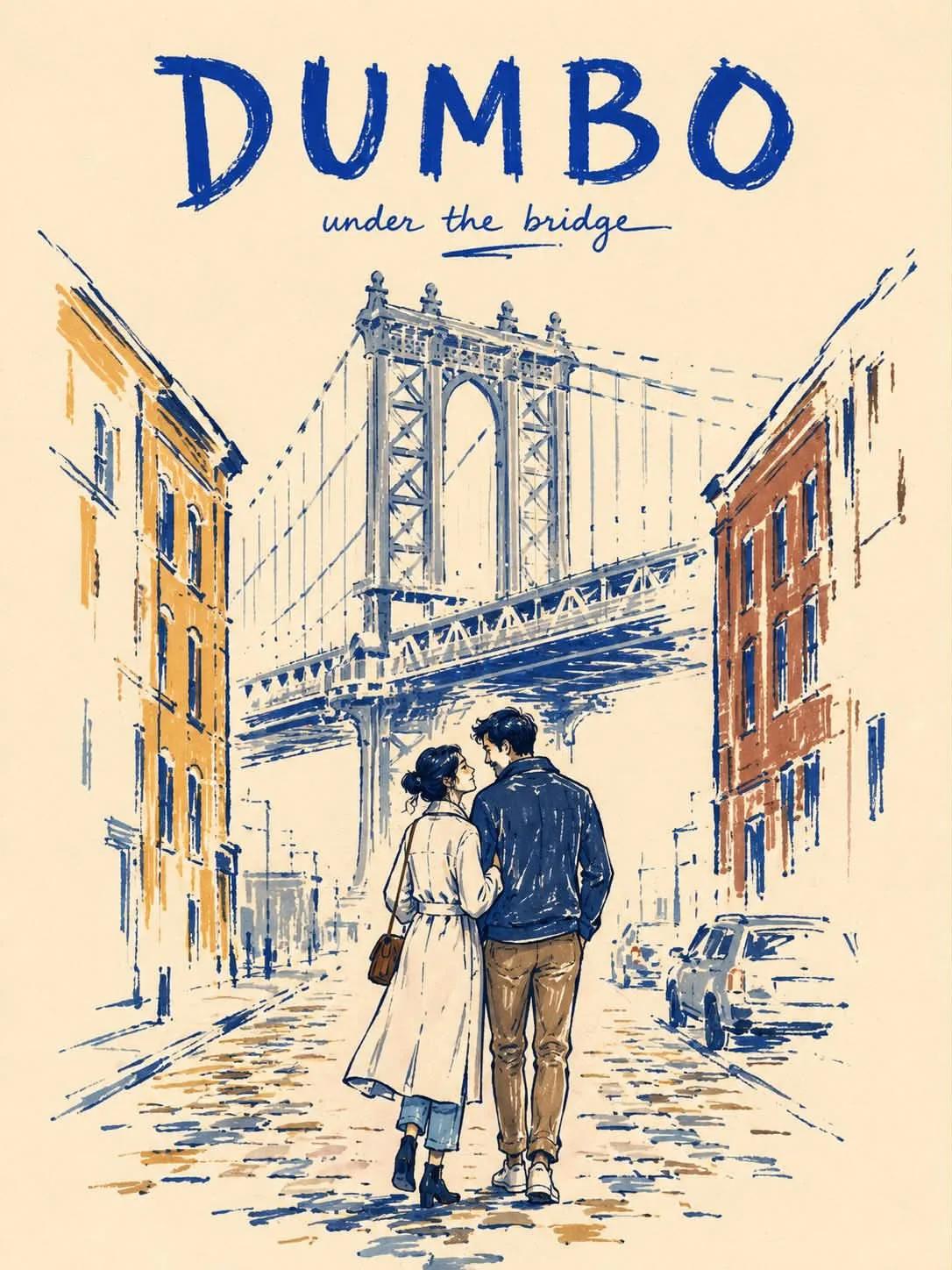 Minimalist Marker-Pen Travel Poster of New York City - Image prompt preview