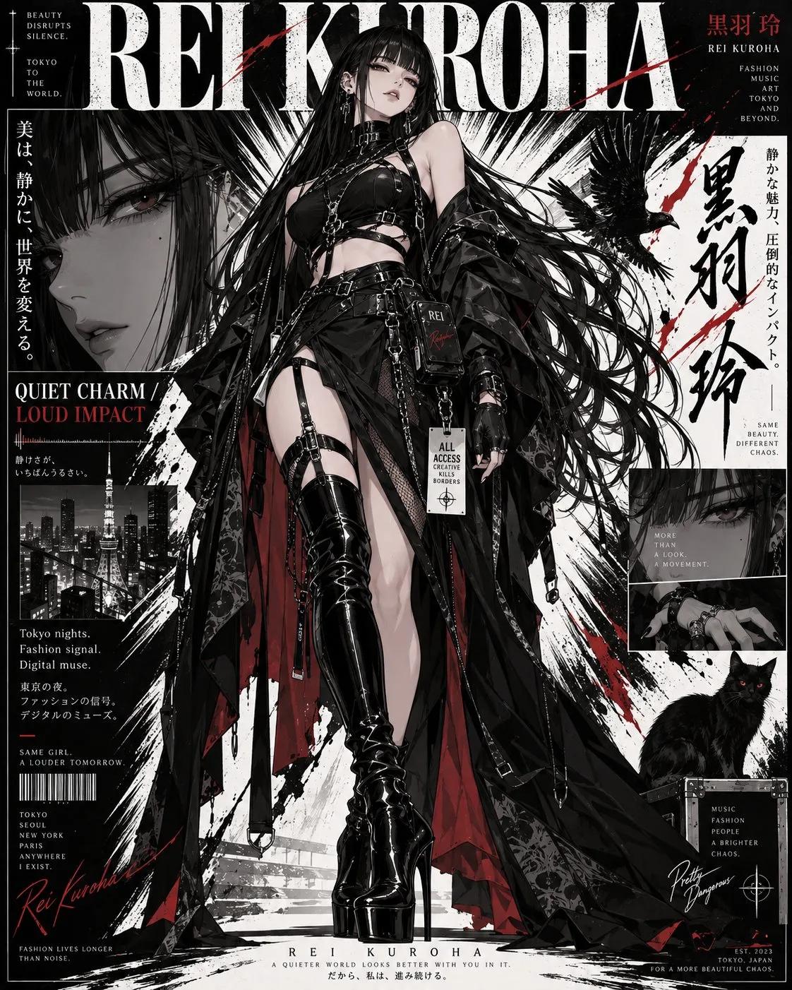 Anime Couture Assassin Poster - Image prompt preview