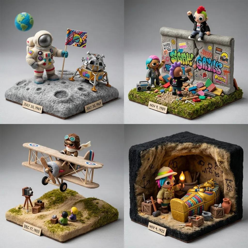 Fuzzy Designer-Toy Diorama of a Subject - Image prompt preview