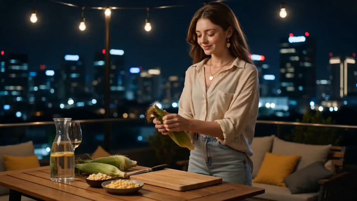 Ultra realistic cinematic video, warm cozy Saturday night atmosphere, roo...