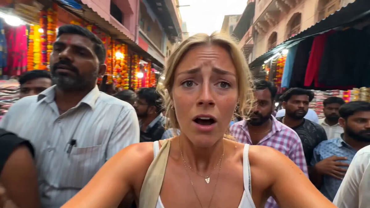 Style: Ultra-energetic travel vlog, handheld camera, fast-paced editing,...