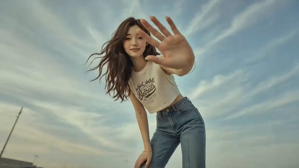 A cinematic lifestyle fashion video featuring a beautiful young Asian wom...