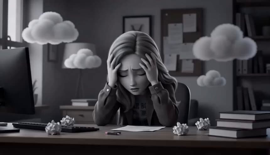 A 3D Disney-Pixar style animated video prompt showing a dramatic transfor...