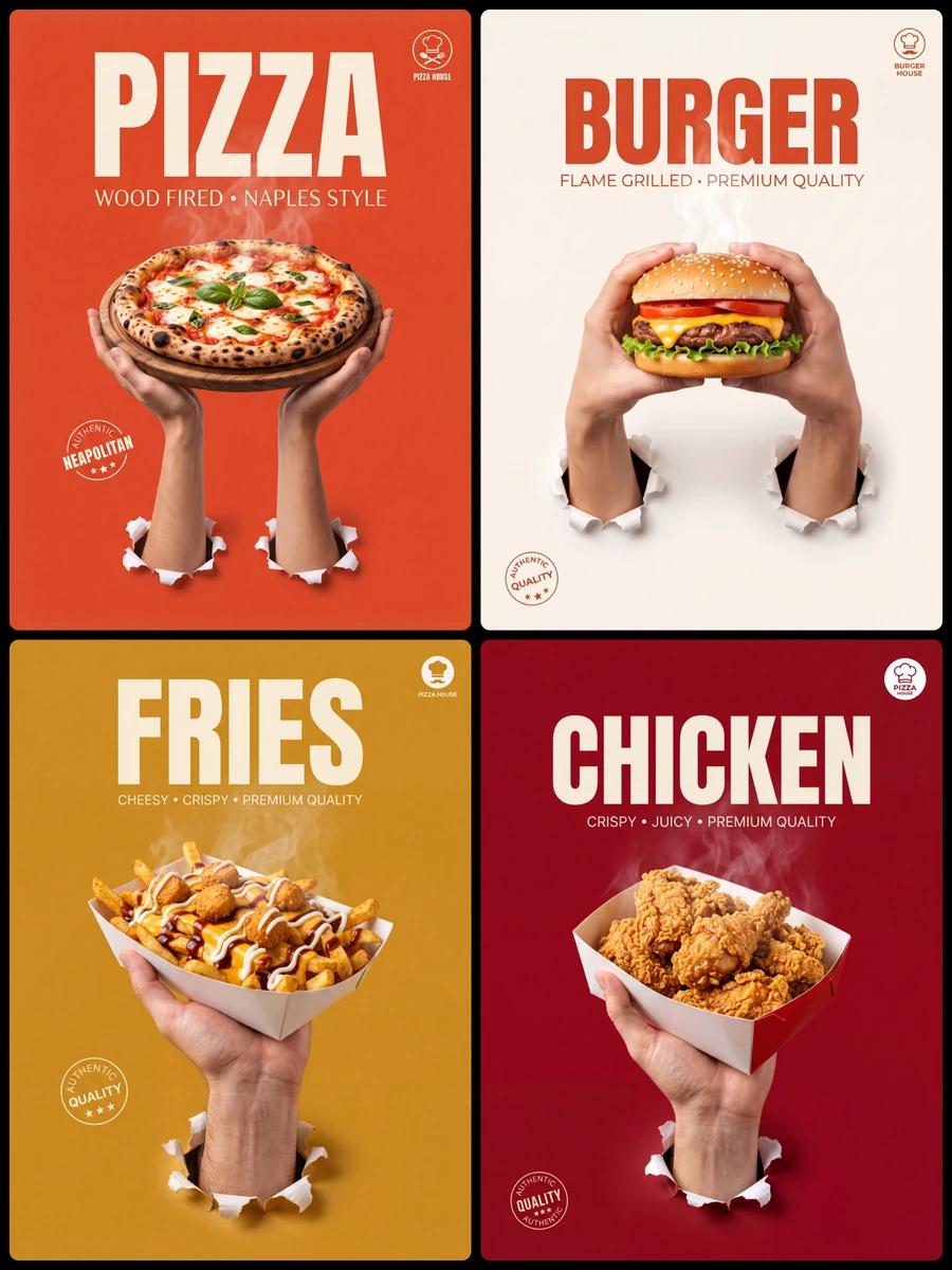 Commercial Food Designs for Social Media
