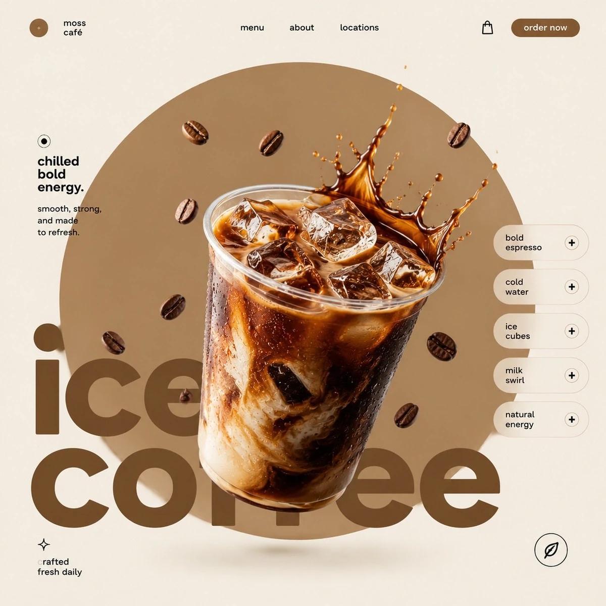 Modern minimalistic aesthetics of food advertising, Swiss-style advertisi...