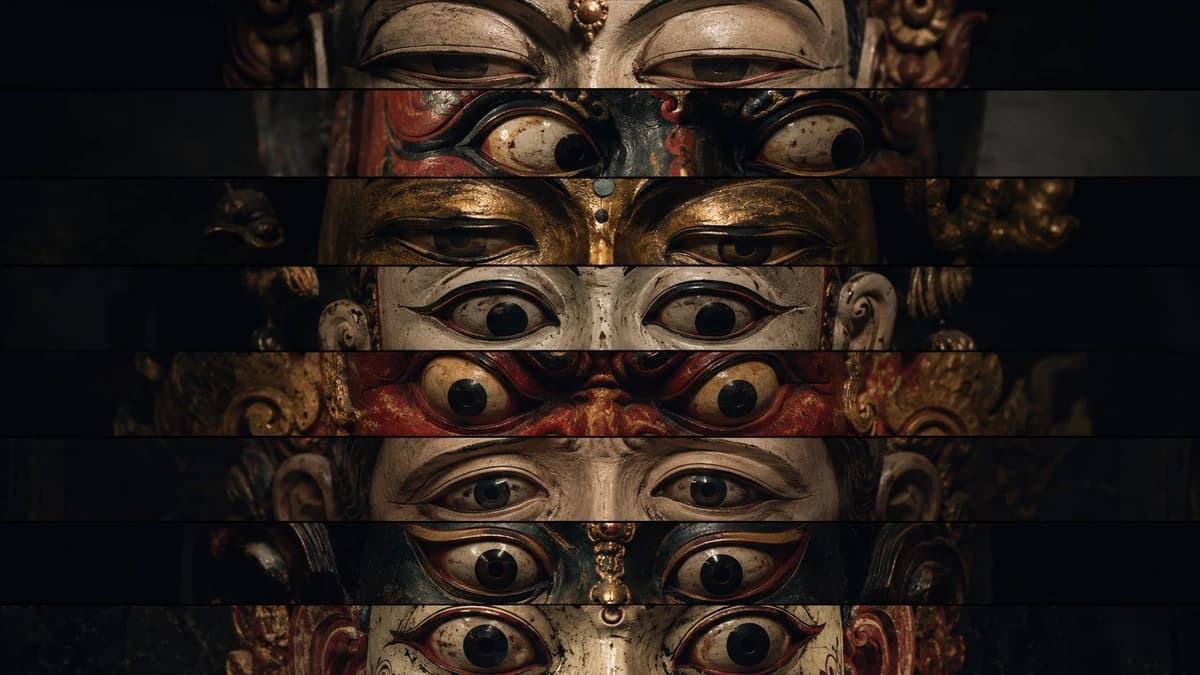 Core Concept: A surreal cinematic collage of multiple traditional theatri...