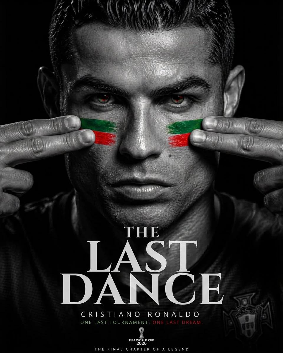 Ultra-realistic FIFA World Cup 2026 poster, dramatic black-and-white cine...