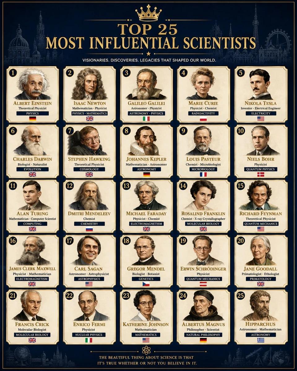 The minds that changed the world. 🧠✨