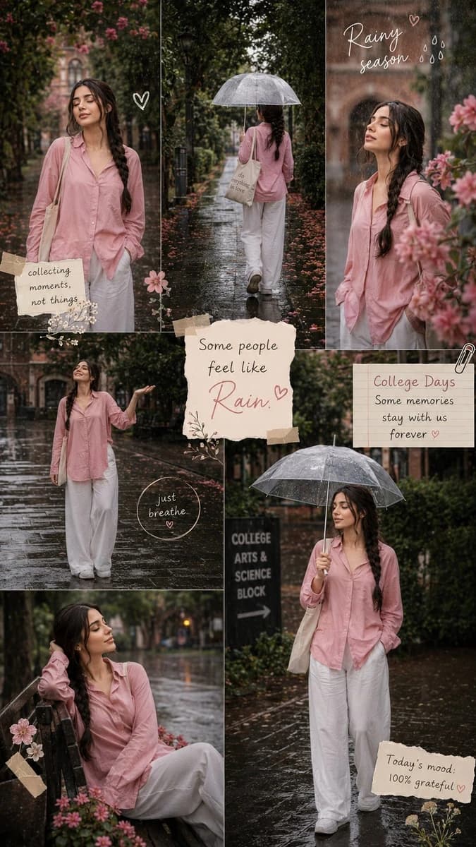 A beautiful young woman wears an oversized pastel pink https://t.co/0SNeC...