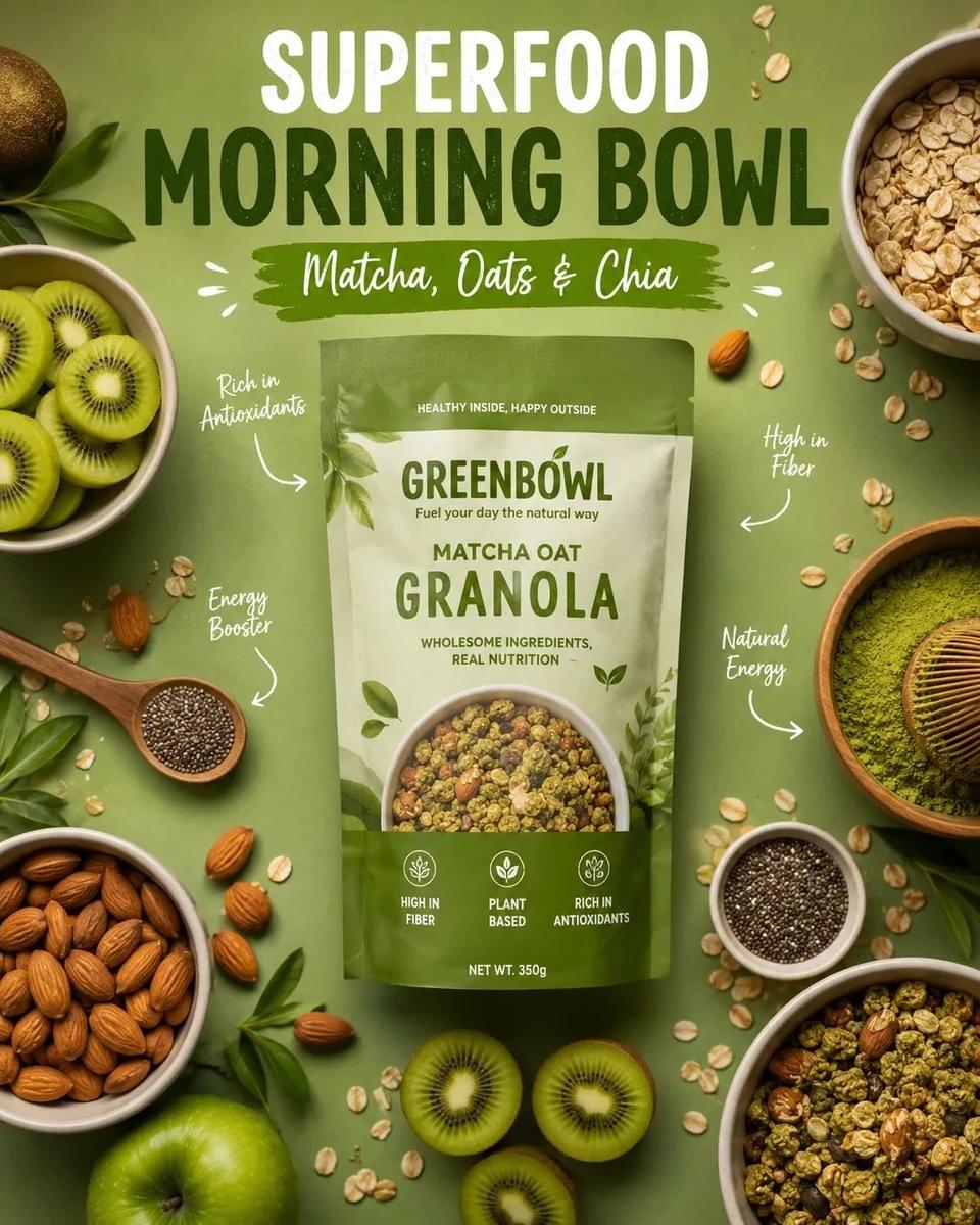 (Matcha Granola Ad)