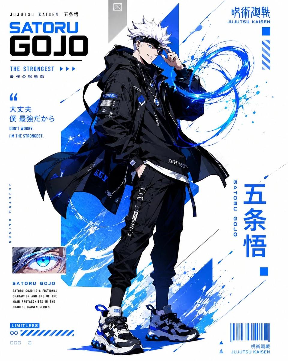 Subject {character_name: Satoru Gojo} from {franchise: Jujutsu Kaisen