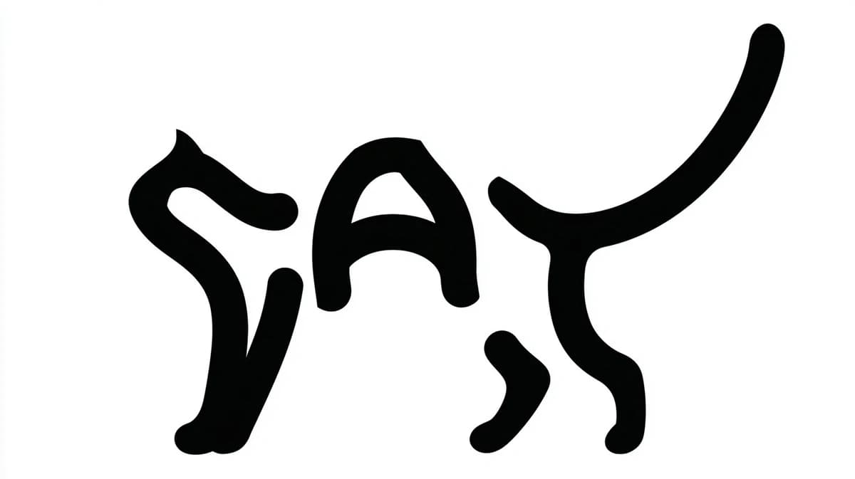 An artistic monochrome typographic illustration where the single word "CA...