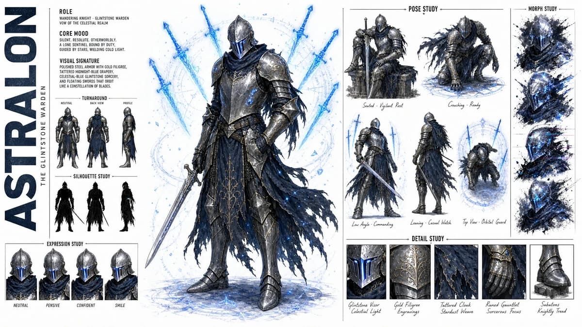 GPT Image 2 ASTRALON Character Sheet Prompt: