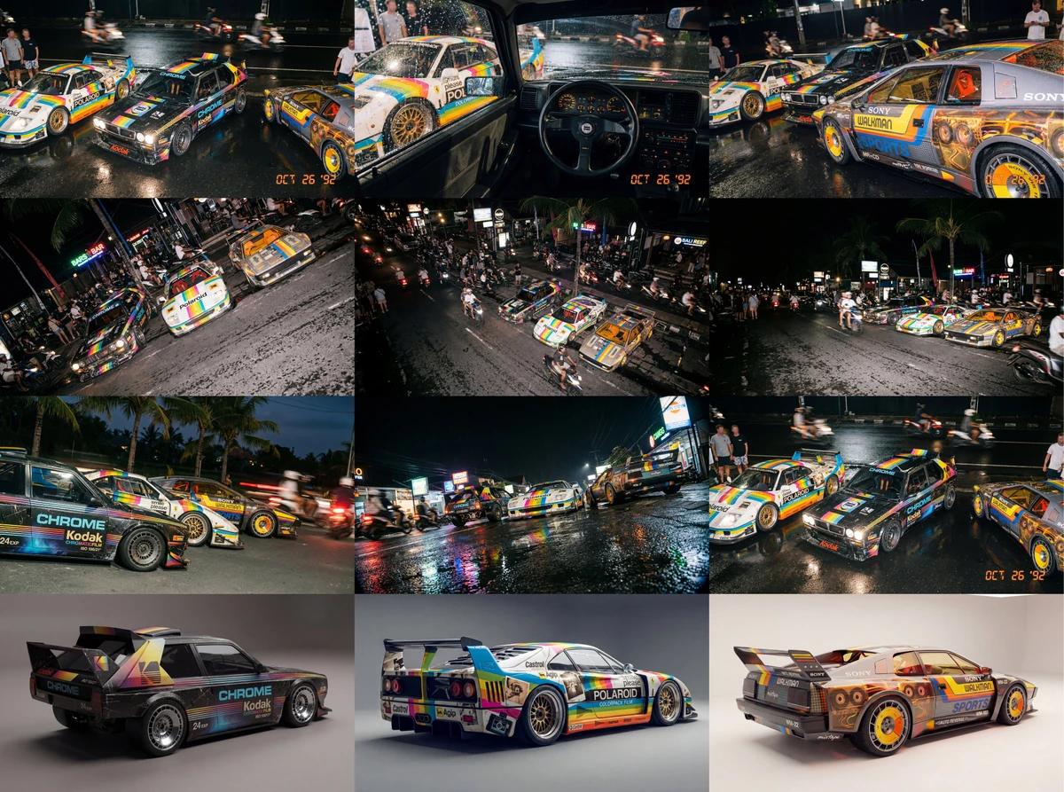 Kodak + Polaroid + Sony → Composite shots.