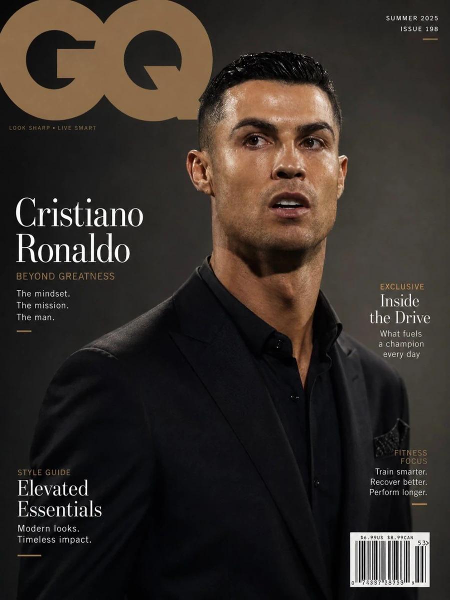 Transform the subject into a high-end magazine cover portrait while prese...