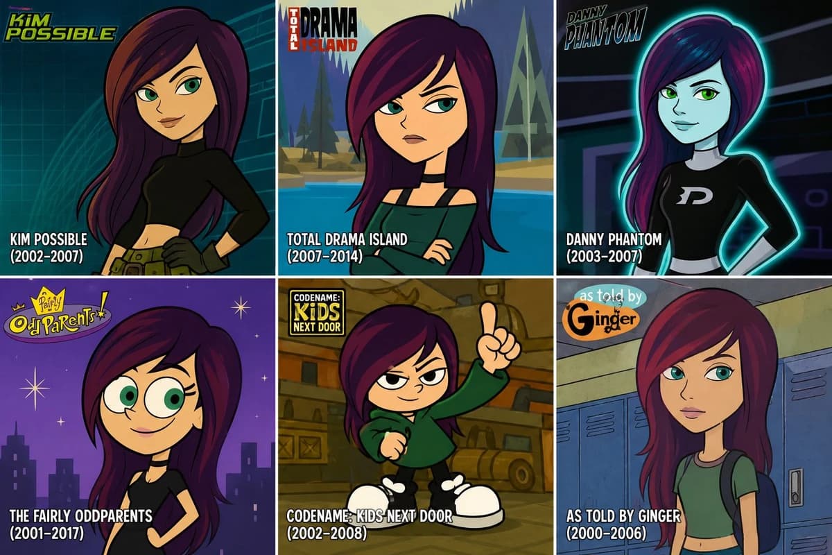 Can you make me into 6 characters in 2000s cartoon shows