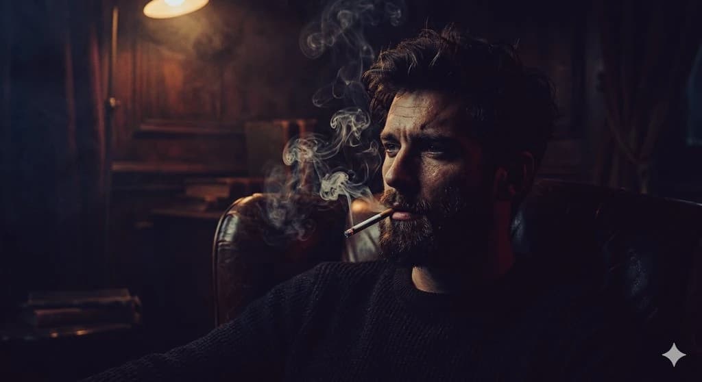 Ultra-hyperrealistic ultra-cinematic low-light noir portrait photography...