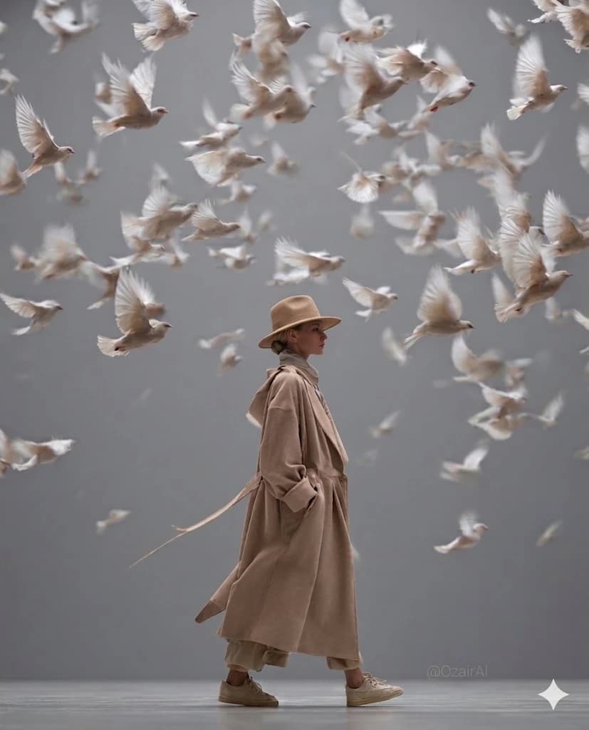 She walks, the world watches.