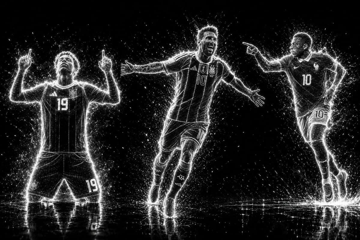 Transform the uploaded image into a futuristic glowing wireframe portrait...