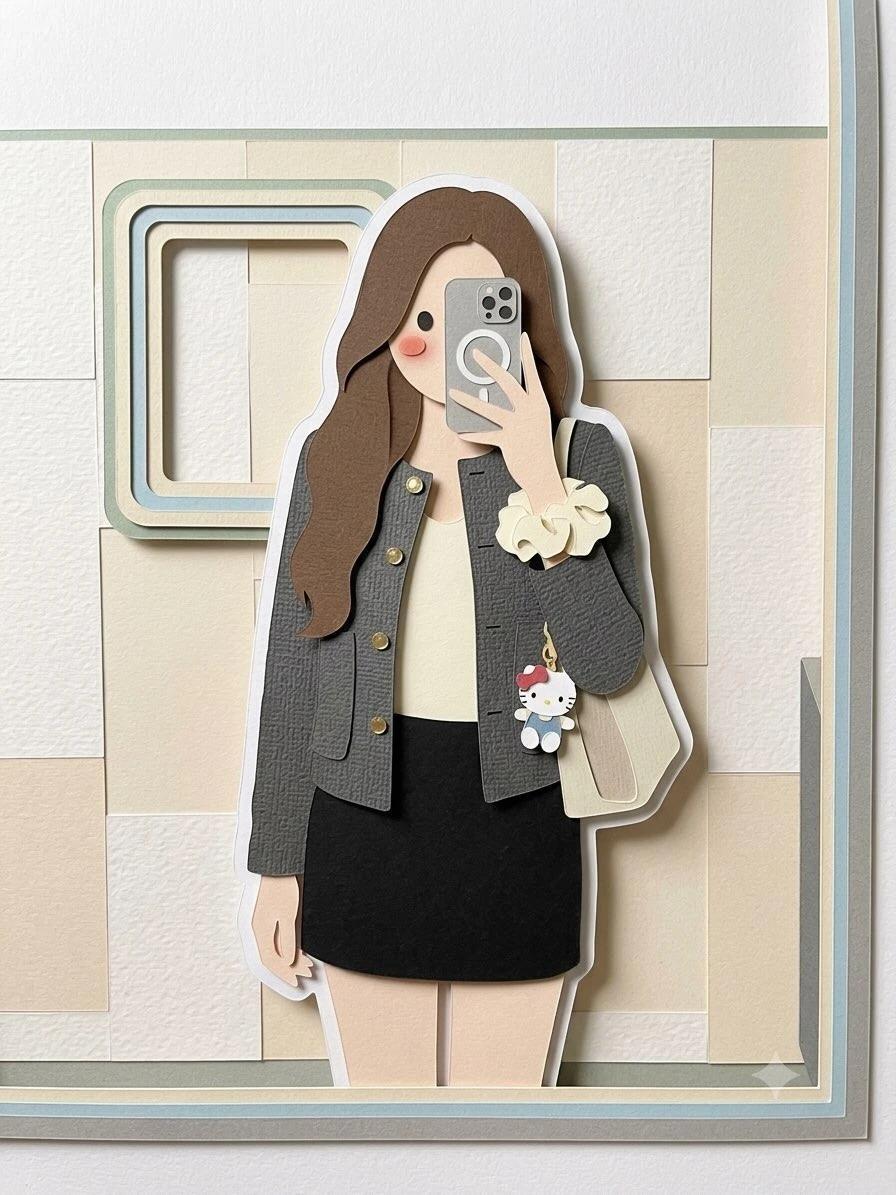 Transform this image into a soft, layered papercraft illustration inspire...
