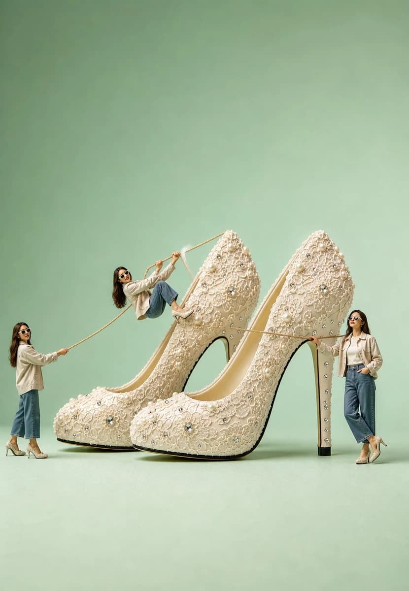 prompt": "A surreal, high-end studio product scene featuring a pair of ov...