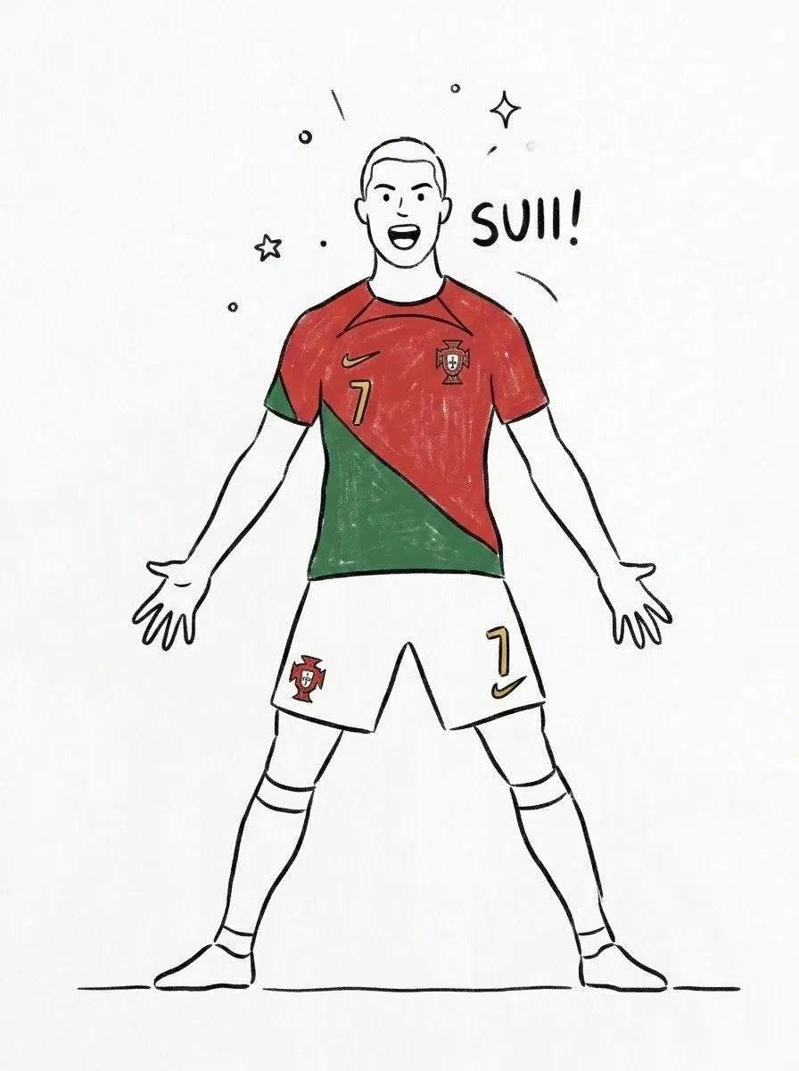 A clean minimalist hand-drawn line art illustration of a football player...