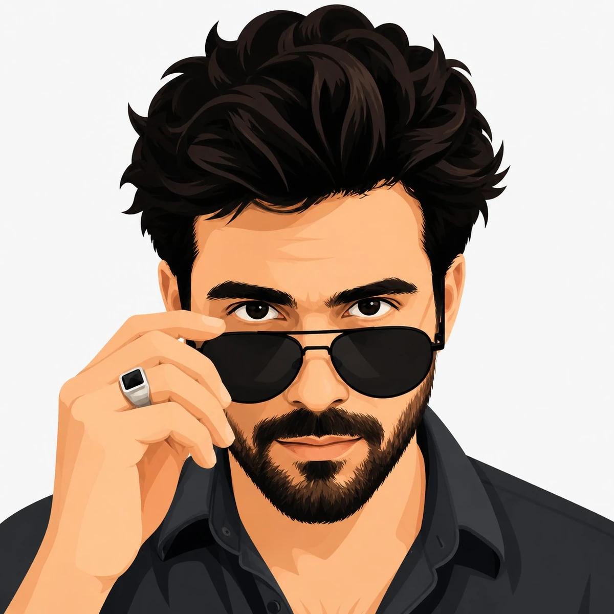 Transform the uploaded image into a clean, flat vector avatar illustratio...