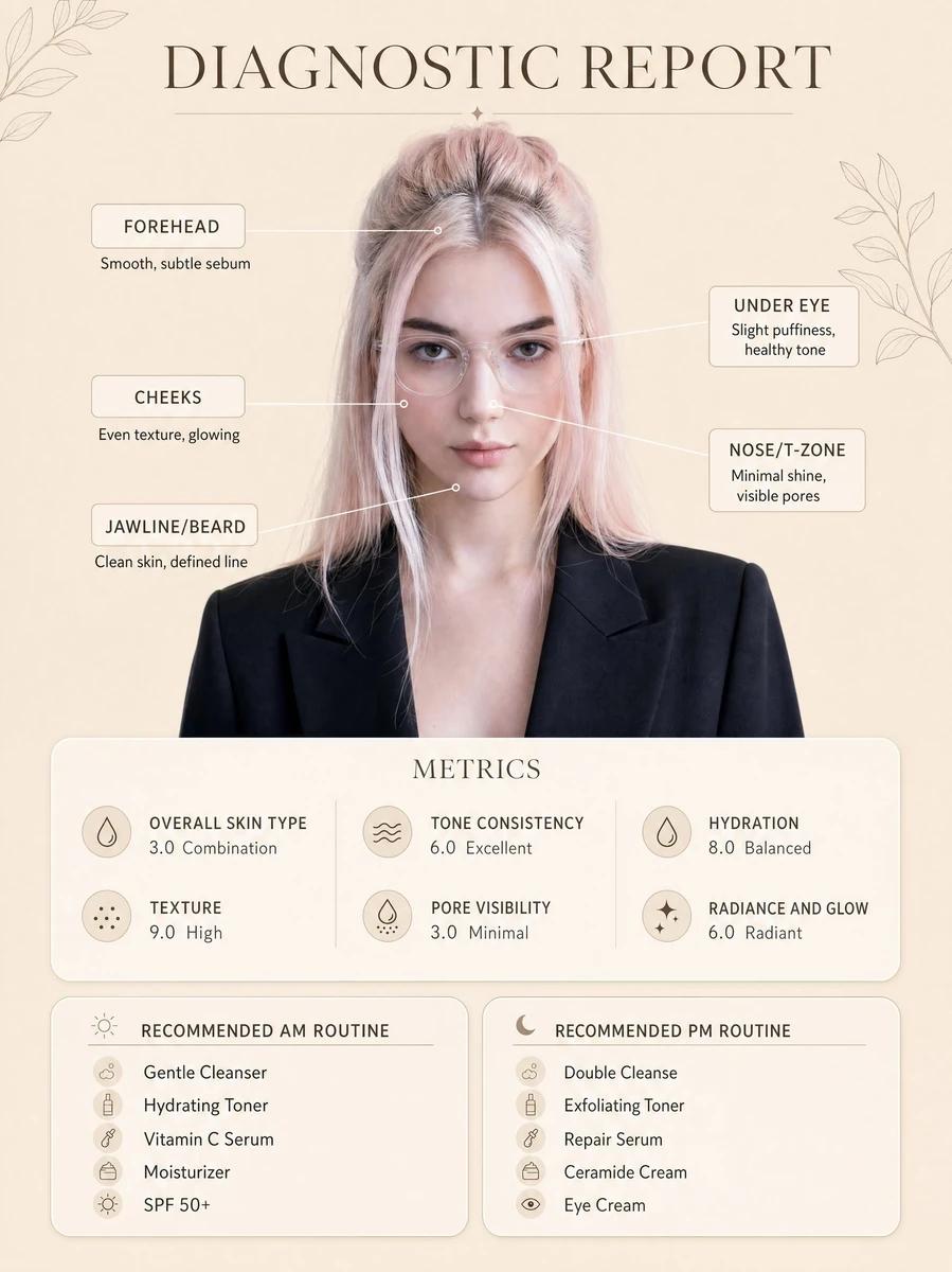 Turn your photo into a premium skincare diagnostic poster with GPT Image 2.