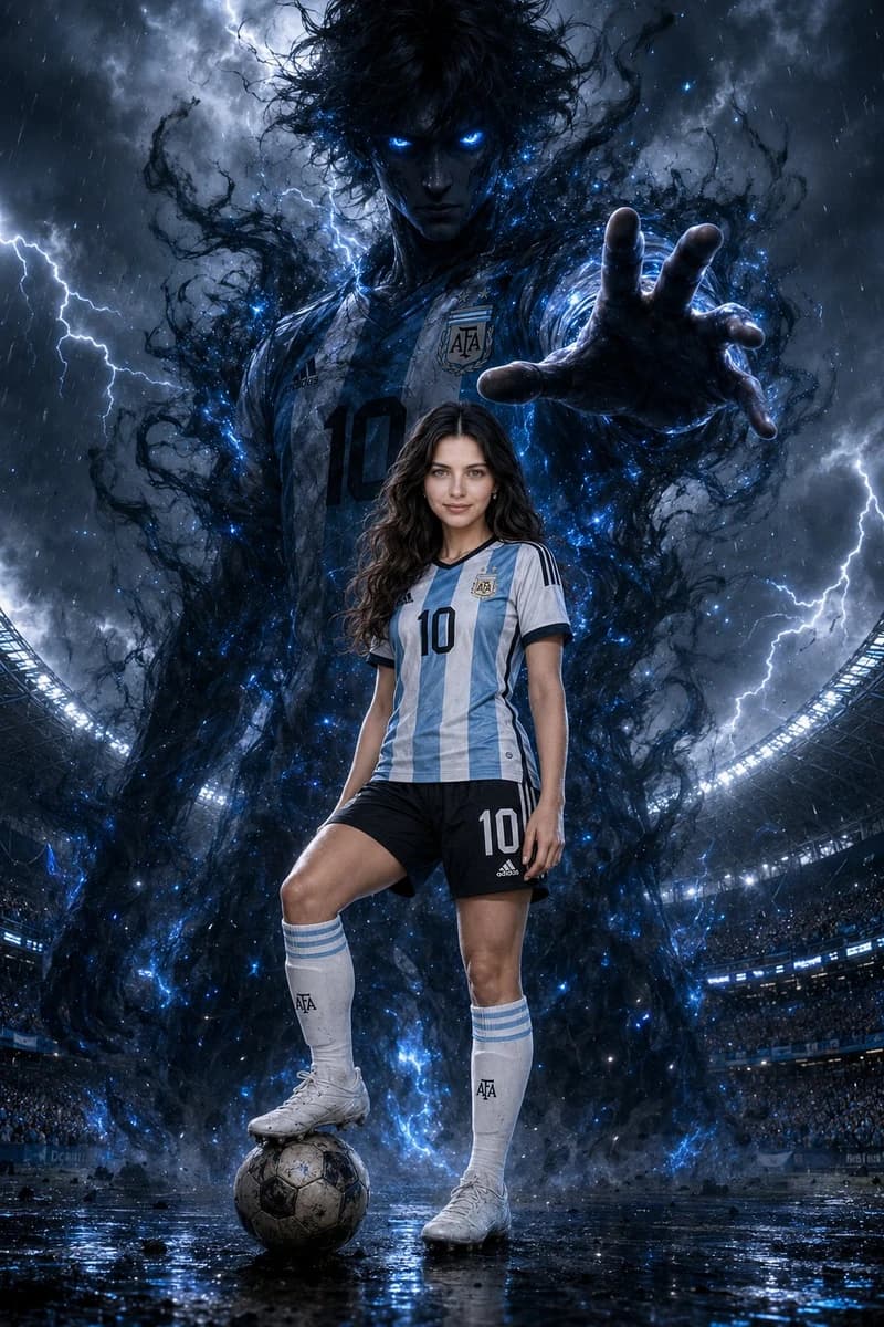 A breathtaking ultra-cinematic fantasy sports portrait of a confident you...