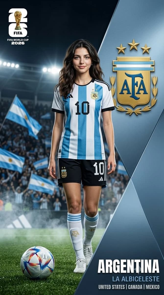 A premium, ultra-realistic sports poster for the FIFA World Cup 2026.