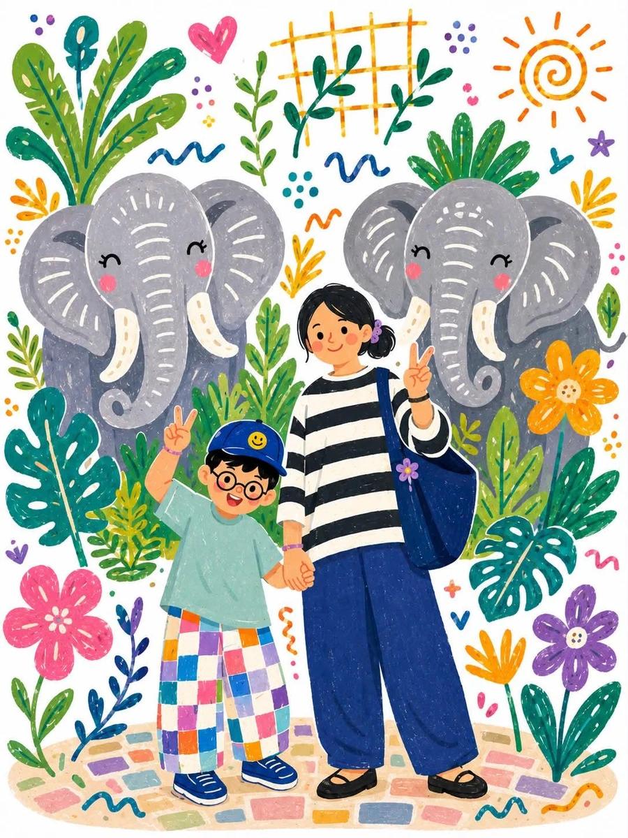Transform the uploaded photo into a whimsical children's storybook illust...