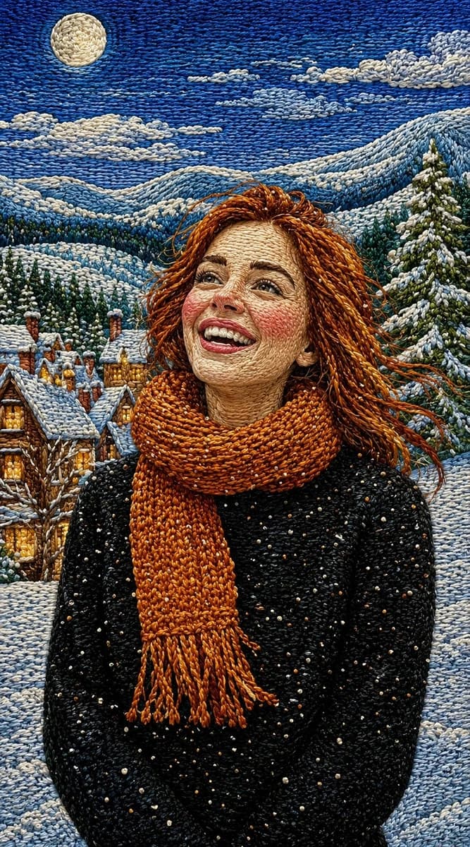 Transform the uploaded image into a highly detailed handcrafted embroider...
