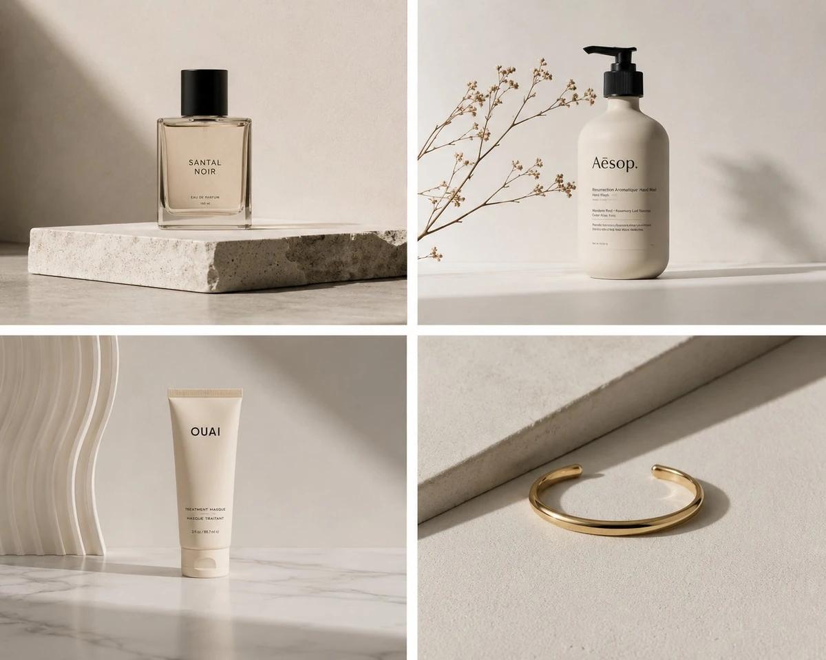 Discover the essence of elegance through minimalist product photography....