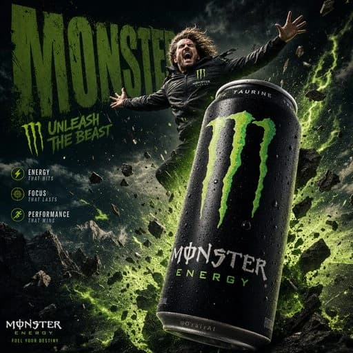 Advertisment Poster for Monster drink 🔥