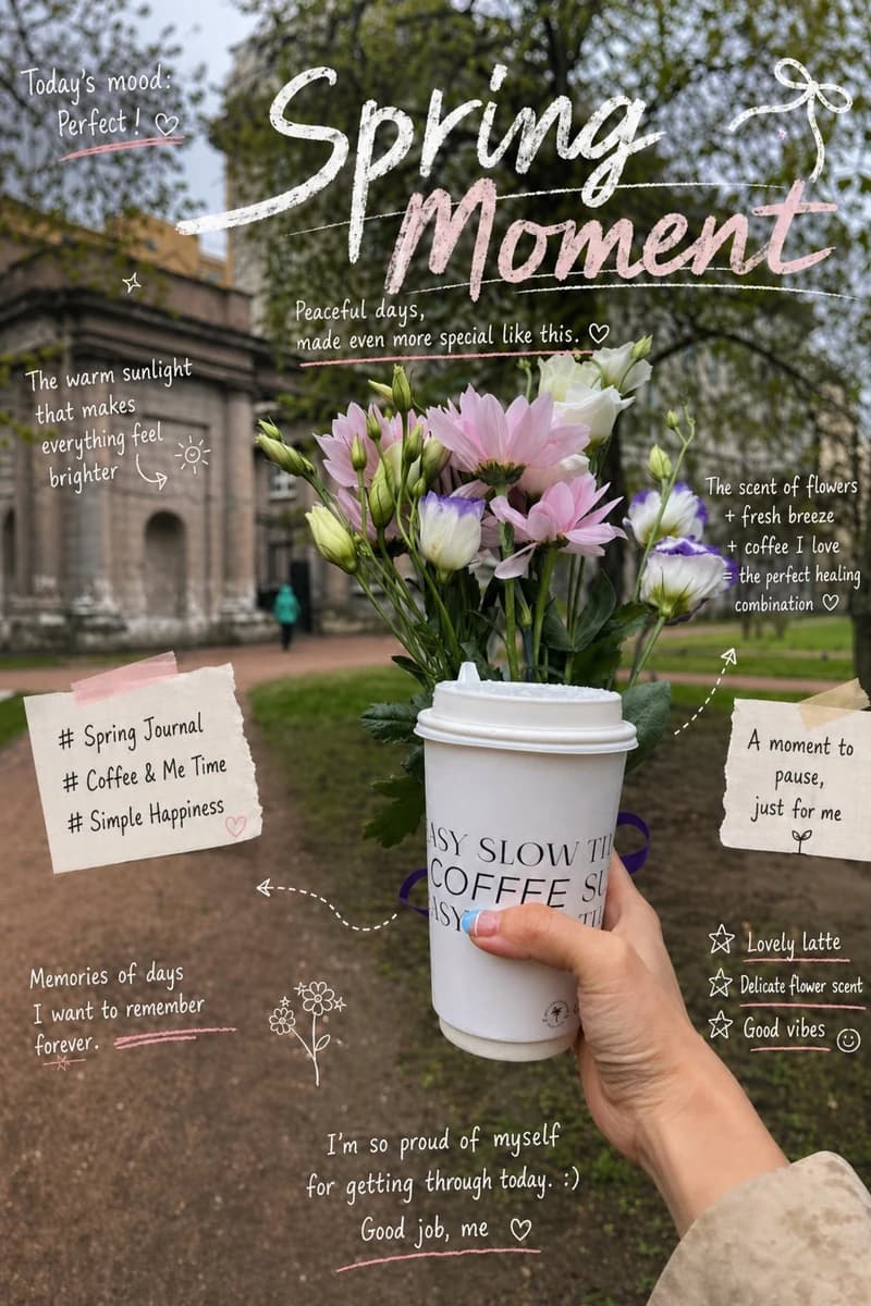 → Generate an SNS-style image that combines magazine-style design with re...
