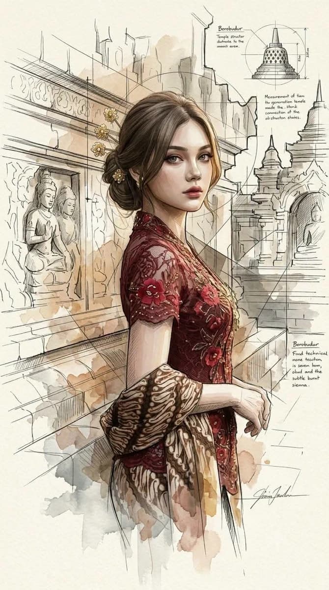 Expressive mixed-media concept art, blending semi-realistic digital paint...