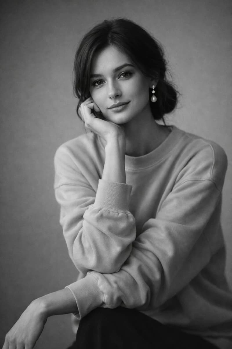 Monochromatic portrait created on Gemini Nano Banana Pro.